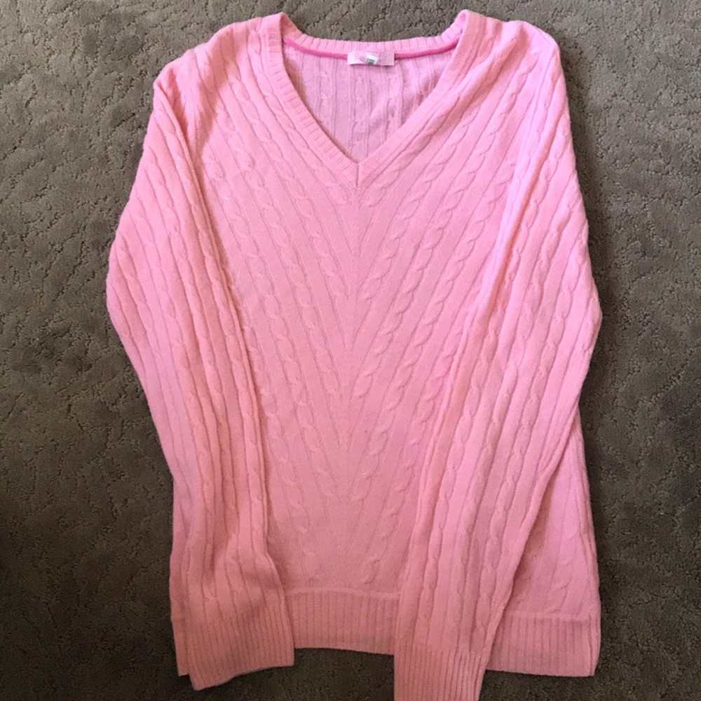 Lilly Pulitzer pink cashmere sweater